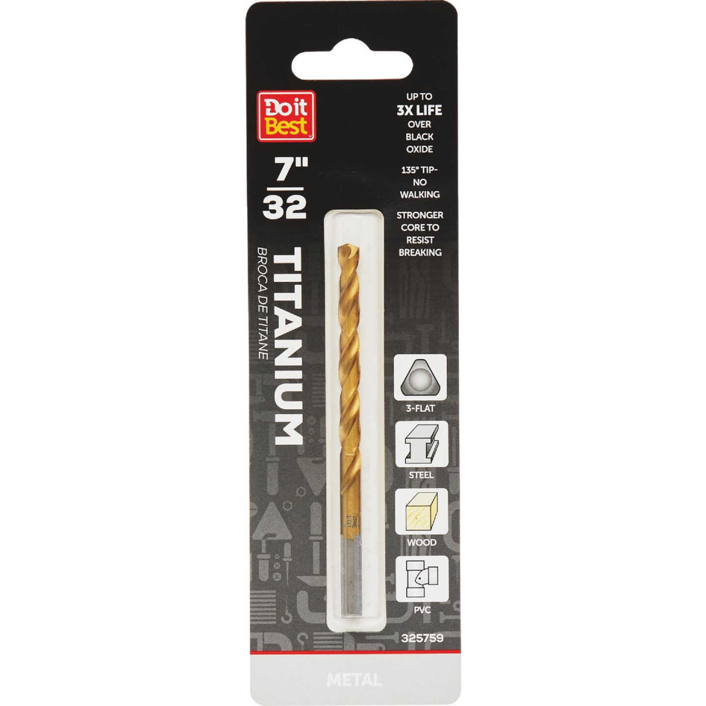 Do it Best 7/32 In. Titanium Drill Bit Image 1