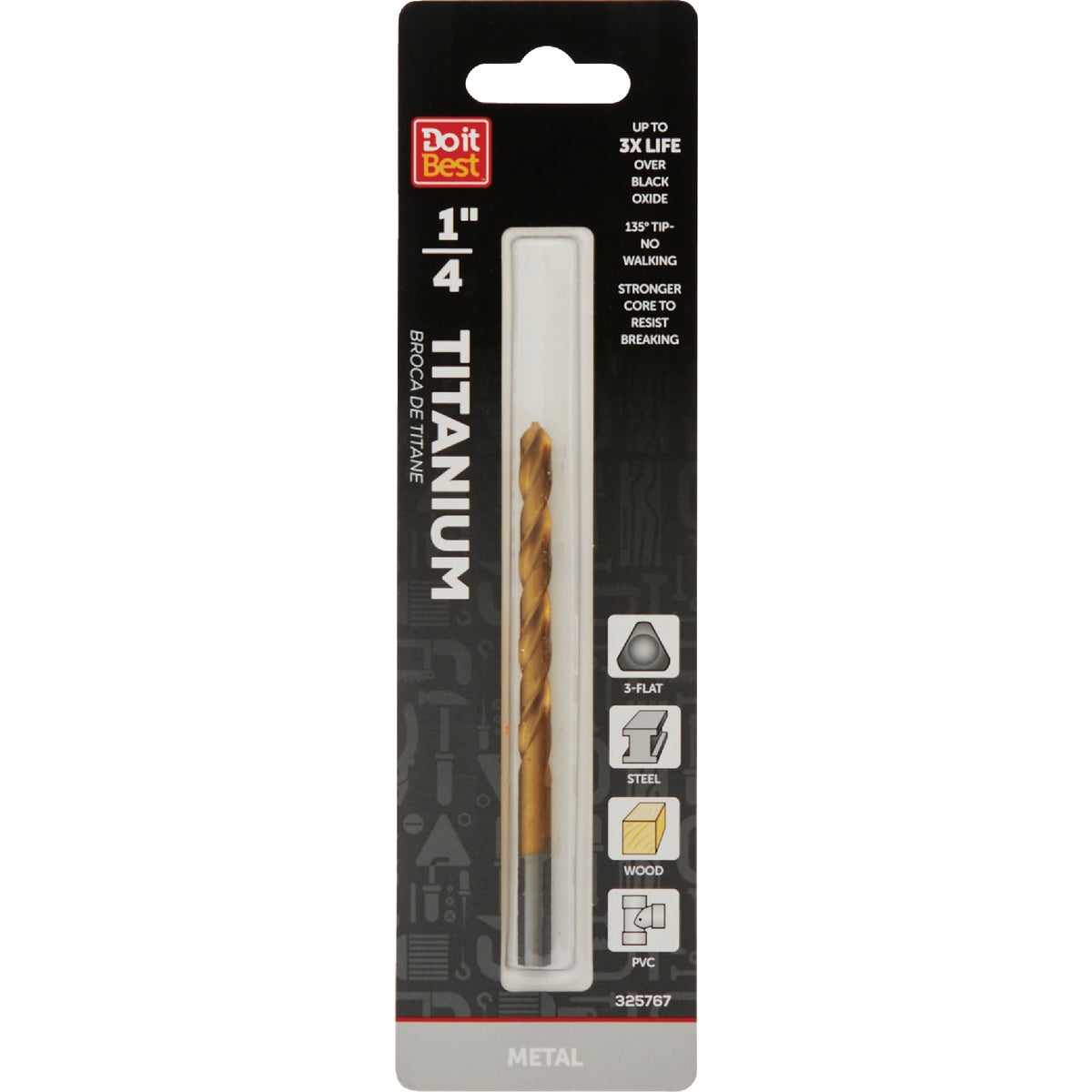 Do it Best 1/4 In. Titanium Drill Bit Image 1