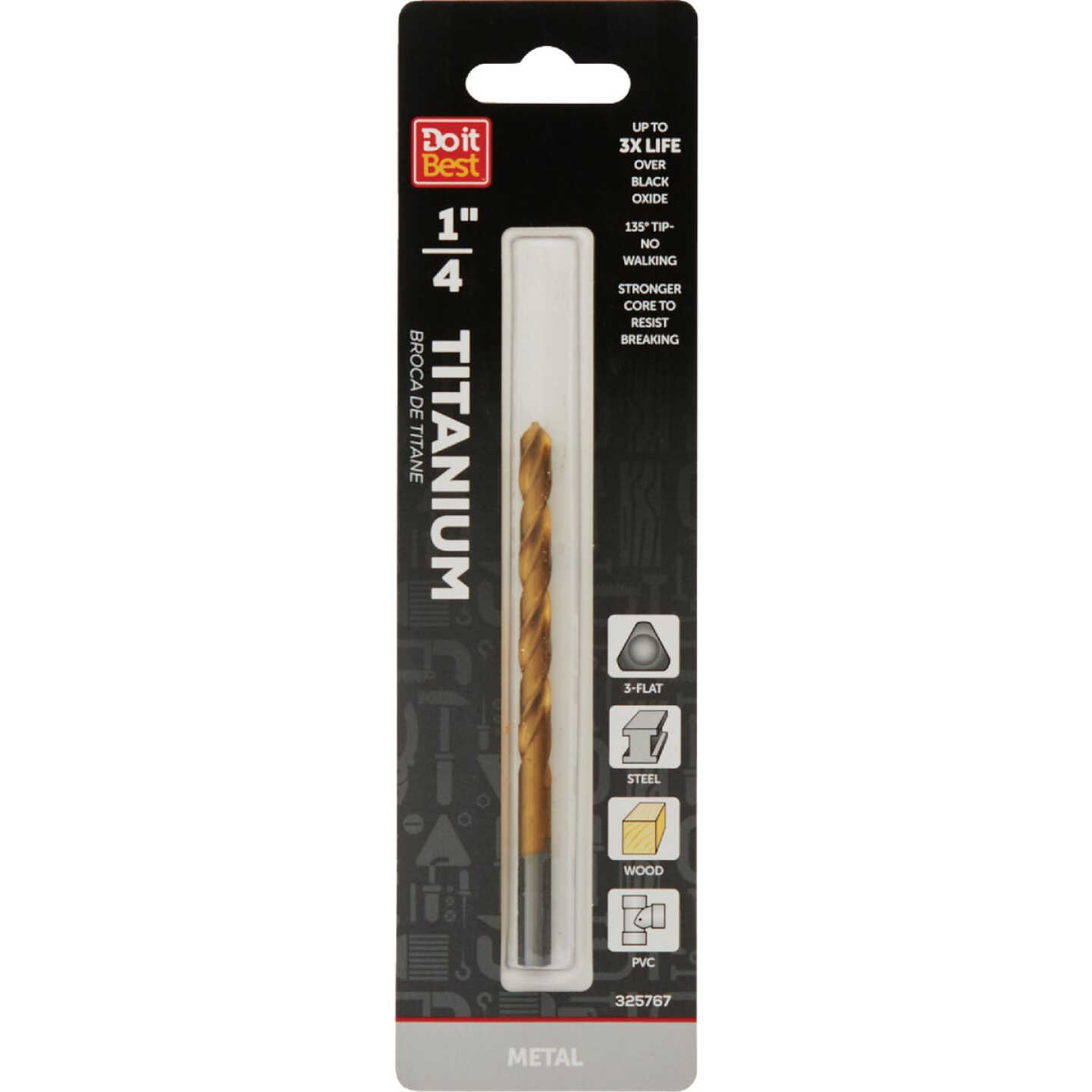 Do it Best 1/4 In. Titanium Drill Bit Image 1