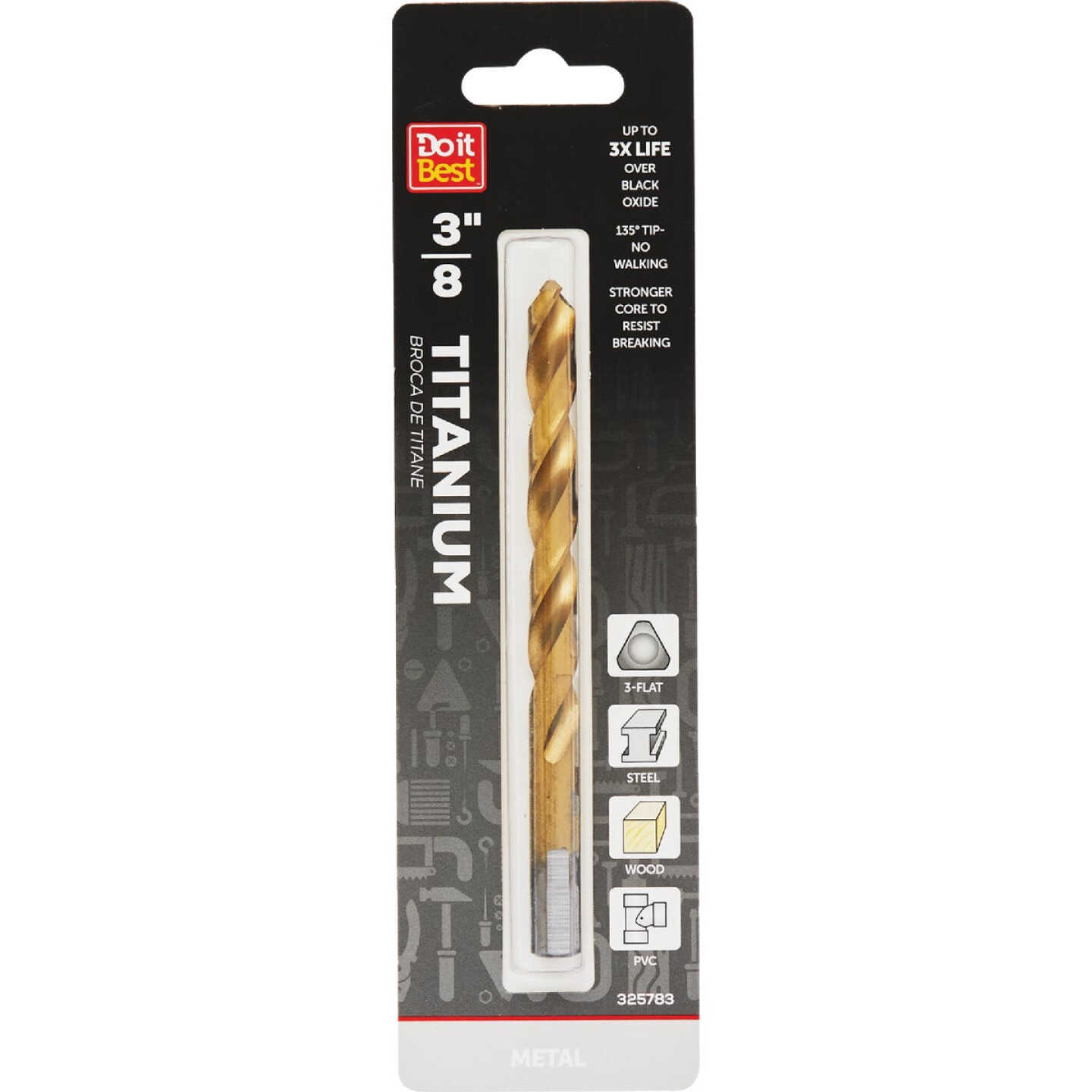 Do it Best 3/8 In. Titanium Drill Bit Image 1