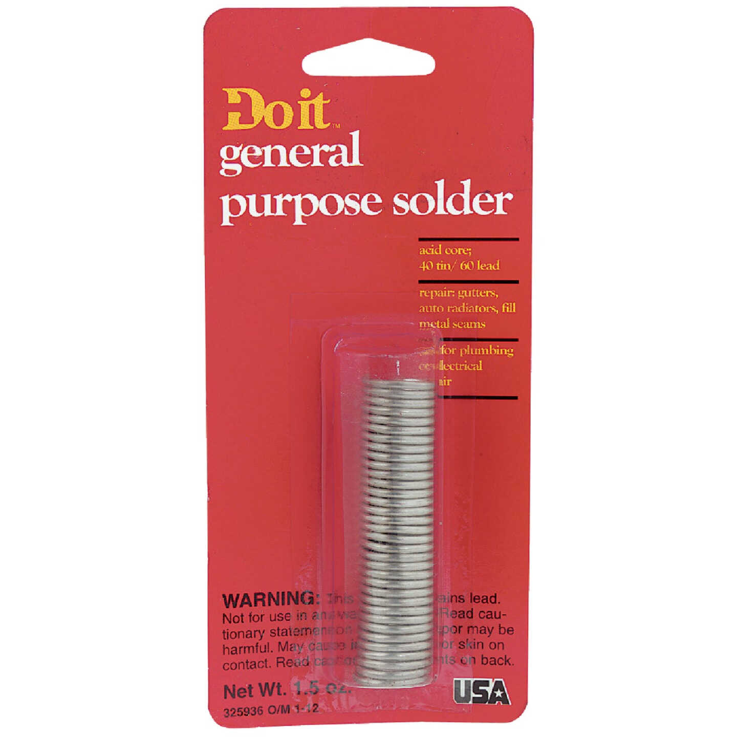 Do it 1-1/2 oz. Acid 40% Tin, 60% Lead Solder Image 1