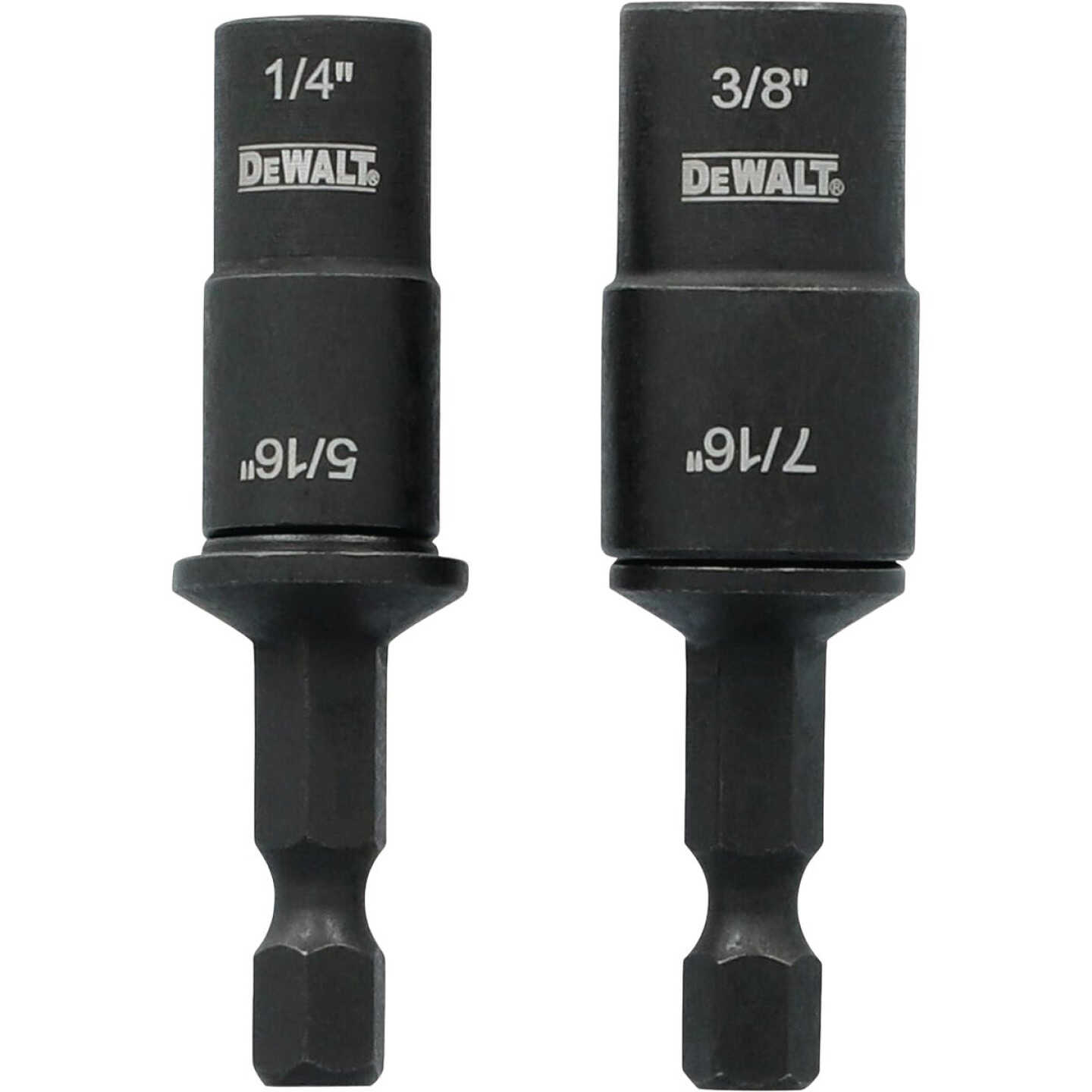 DEWALT Elite Series 1/4 In. x 2 In. Reversible Impact Nutdriver Bit Set (2-Piece) Image 1