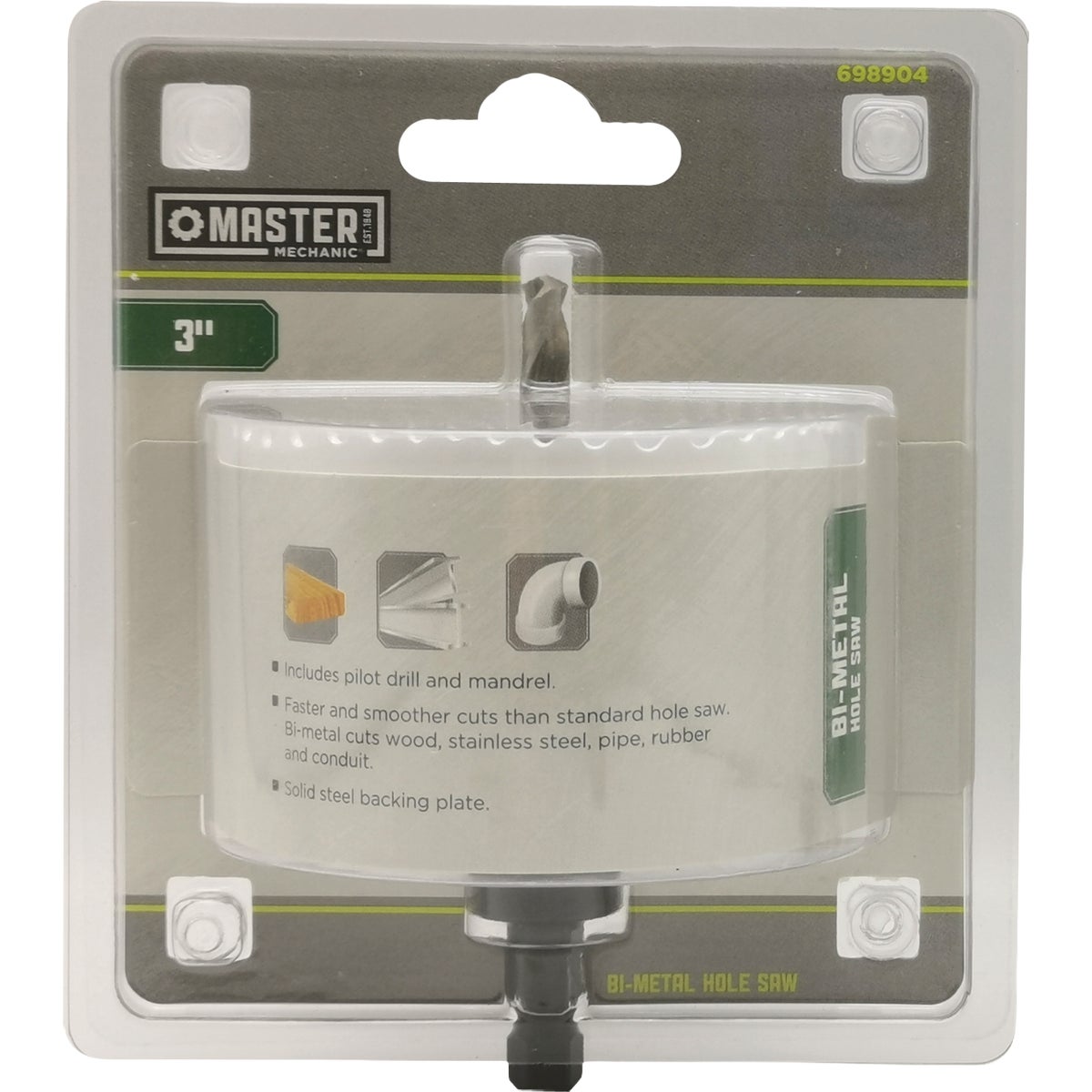 Master Mechanic 3 In. Bi-Metal Hole Saw Image 1
