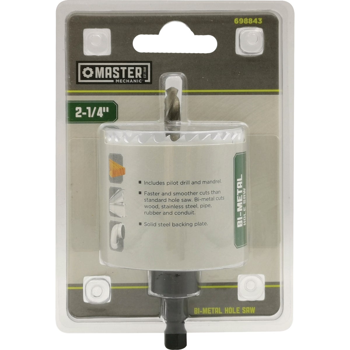 Master Mechanic 2-1/4 In. Bi-Metal Hole Saw Image 1