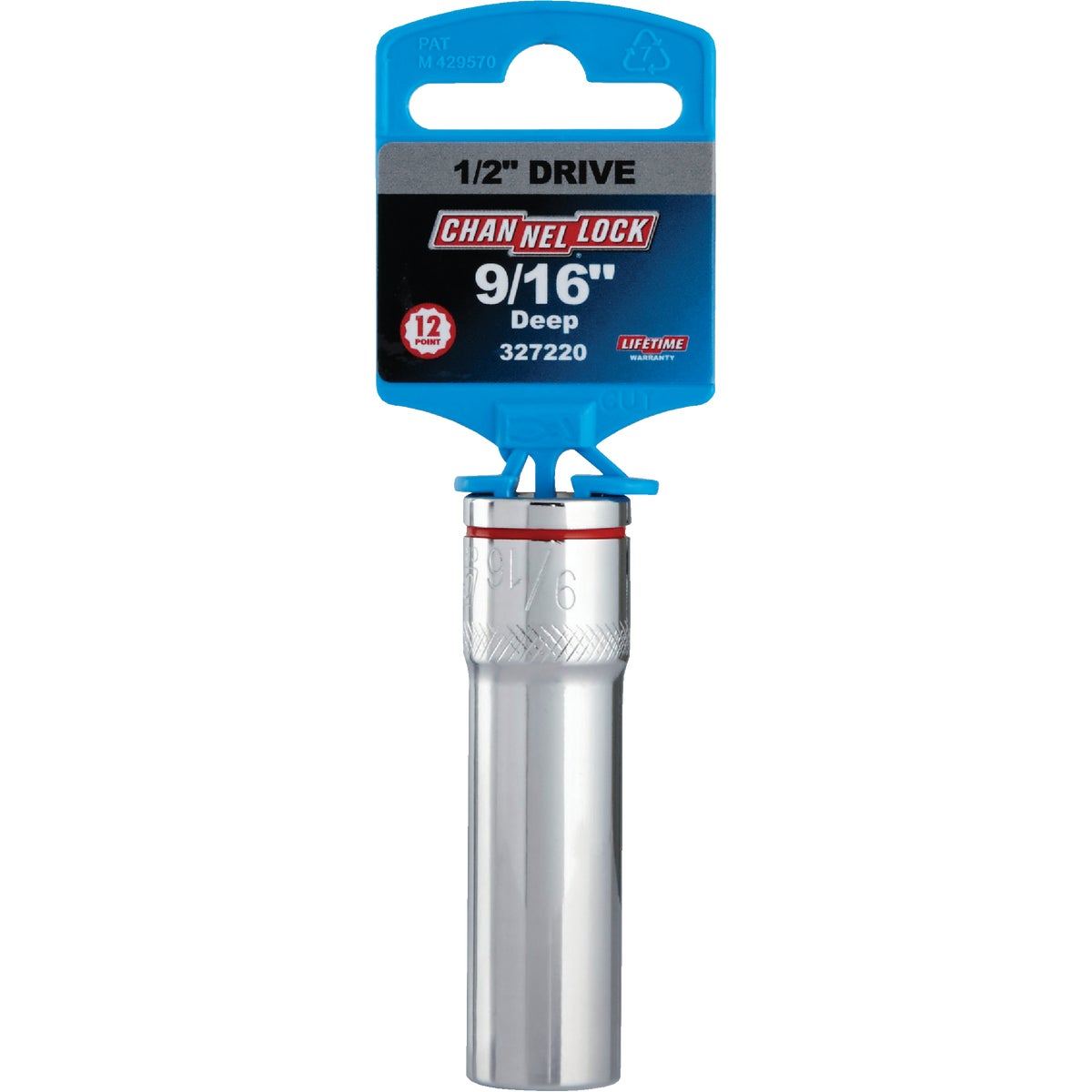 Channellock 1/2 In. Drive 9/16 In. 12-Point Deep Standard Socket Image 2