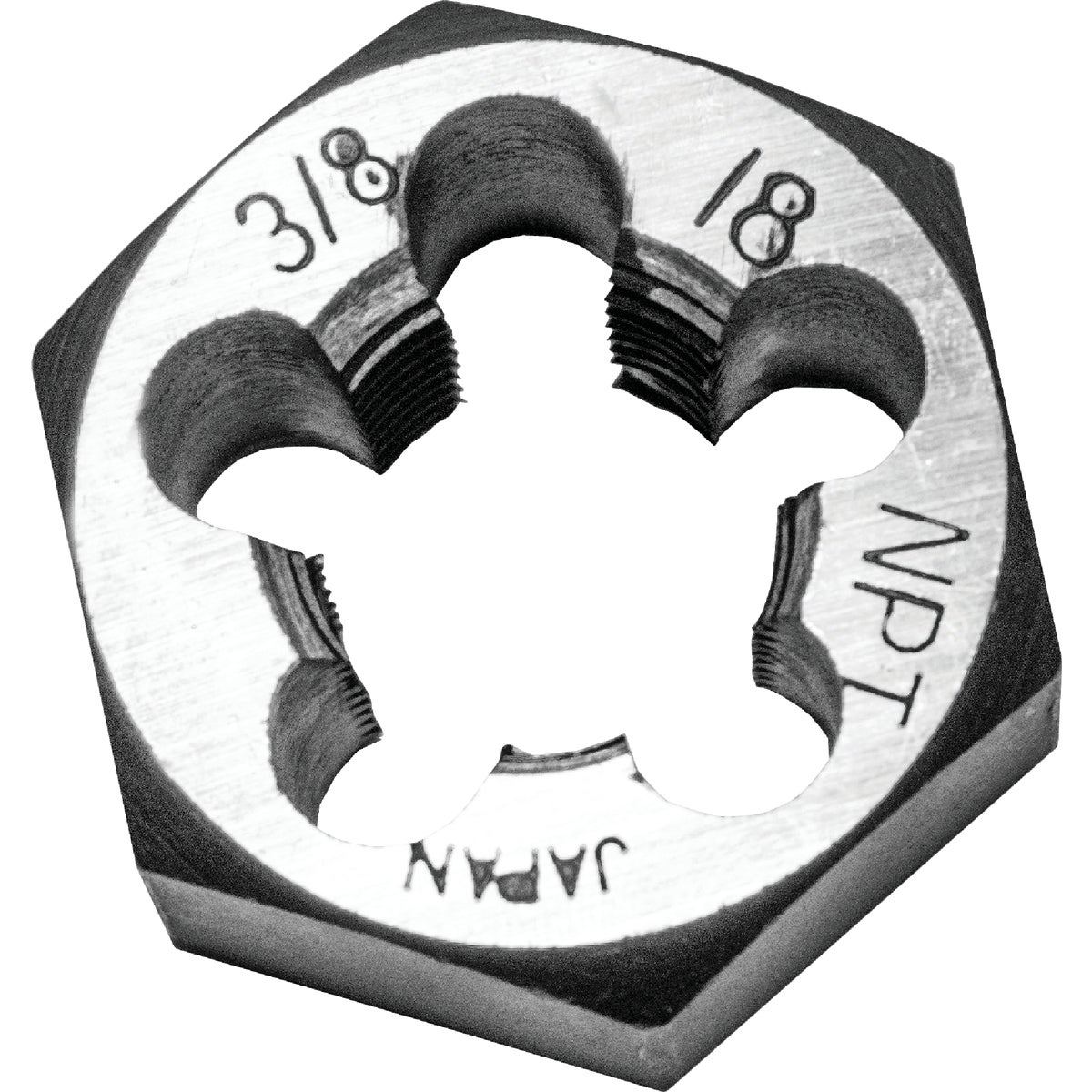 Century Drill & Tool 3/8-18 NPT 1 In. Across Flats Hexagon Pipe Die Image 1