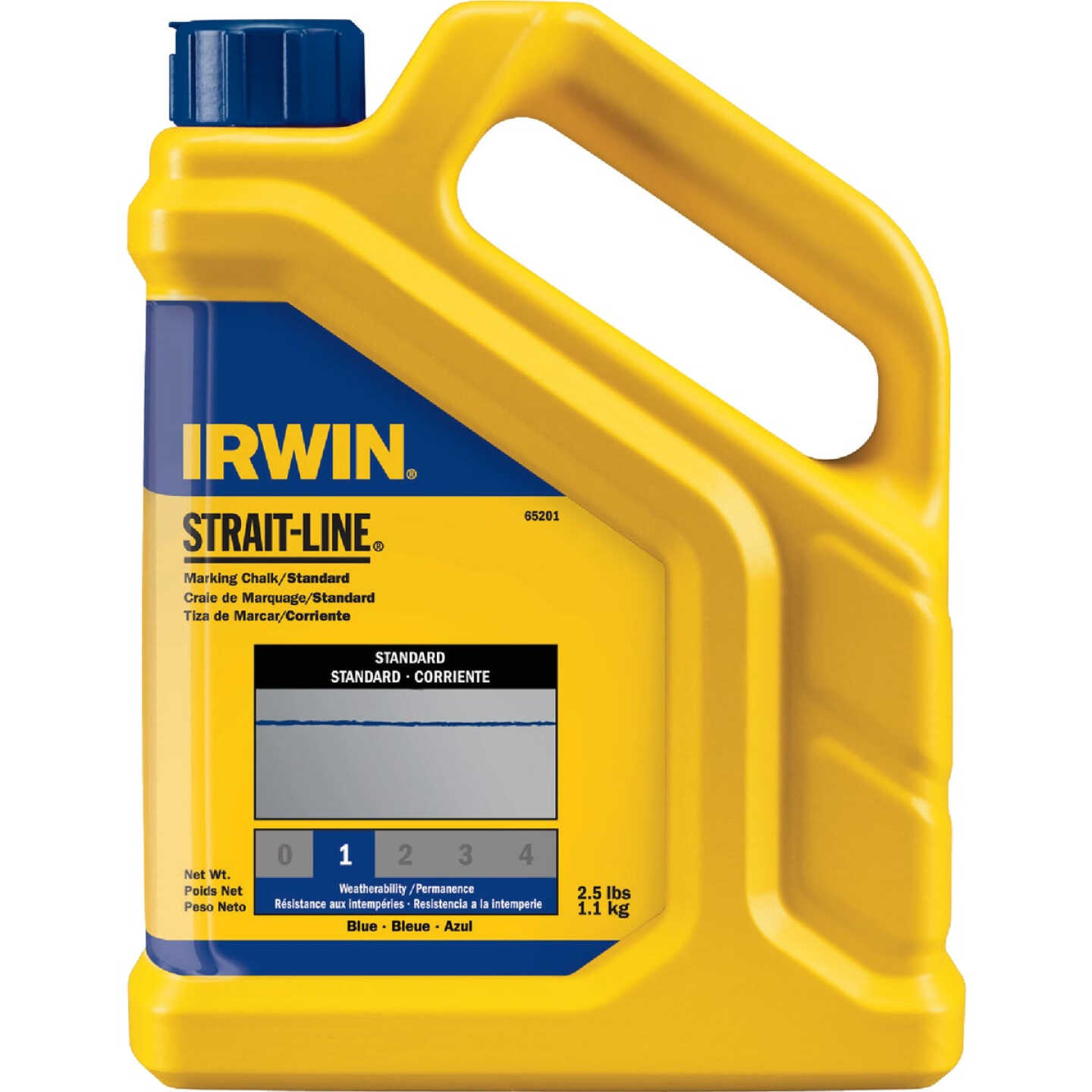 Irwin STRAIT-LINE 2-1/2 Lb. Blue Standard Chalk Line Chalk Image 1
