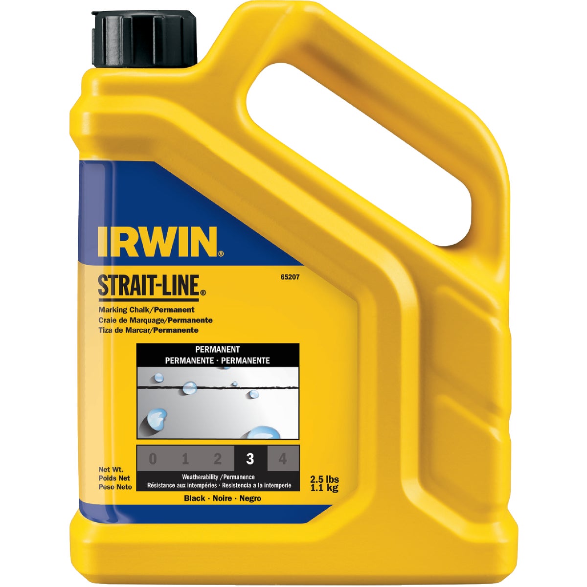 Irwin STRAIT-LINE 2-1/2 Lb. Black Permanent Chalk Line Chalk