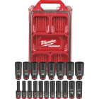 Milwaukee SHOCKWAVE Metric 3/8 In. Drive 6-Point Deep Impact Driver Set with PACKOUT Organizer (19-Piece) Image 6