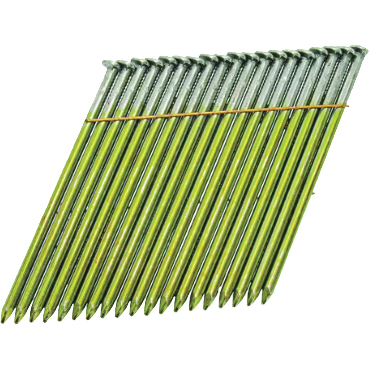 Grip-Rite 3 In. x 0.131 In. 28 Deg. Bright Coated Offset Round Head Smooth Shank Wire Weld Collated Framing Nail (2000-Count)
