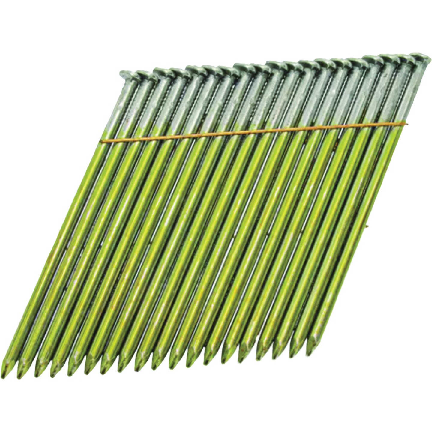 Grip-Rite 3 In. x 0.131 In. 28 Deg. Bright Coated Offset Round Head Smooth Shank Wire Weld Collated Framing Nail (2000-Count) Image 1