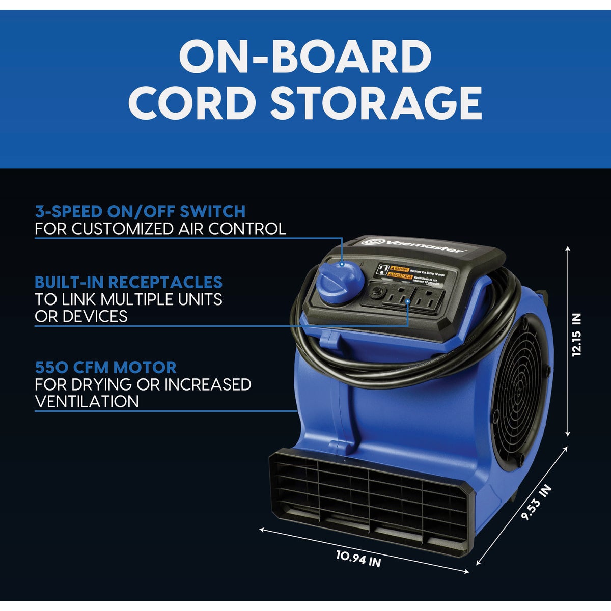 Vacmaster Portable Air Mover Image 5