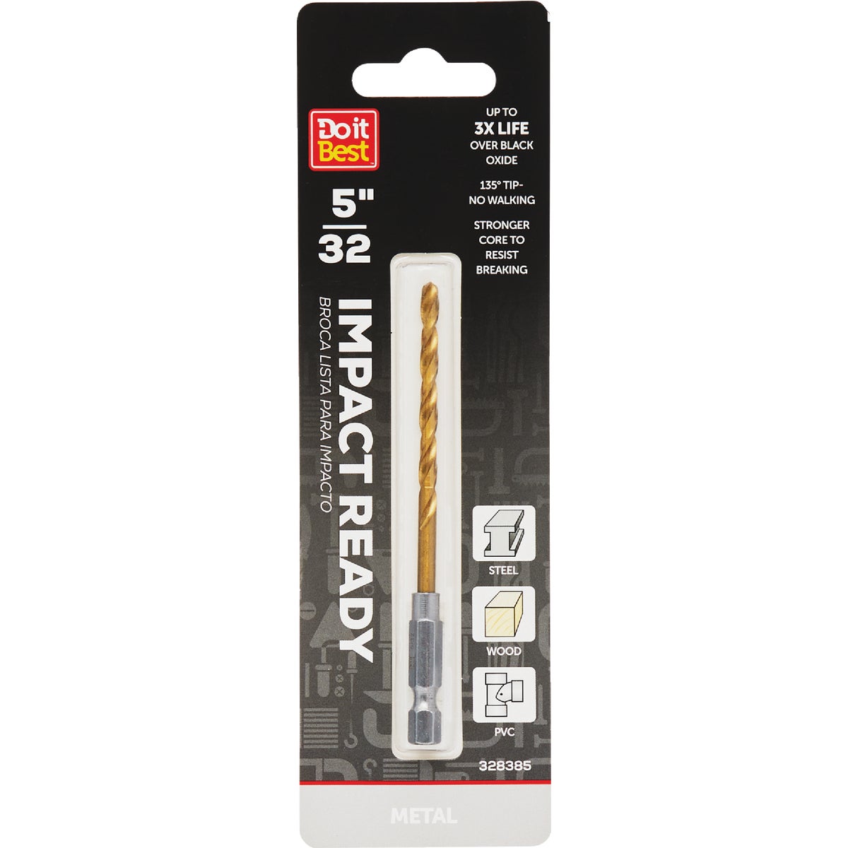 Do it Best 5/32 In. Impact Ready Titanium Hex Shank Drill Bit