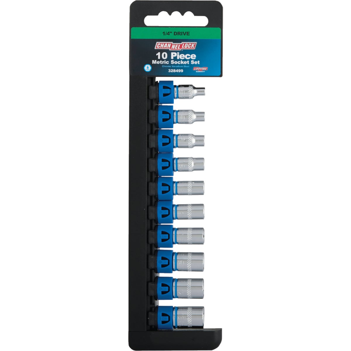 Channellock Metric 1/4 In. Drive 6-Point Shallow Socket Set (10-Piece) Image 7