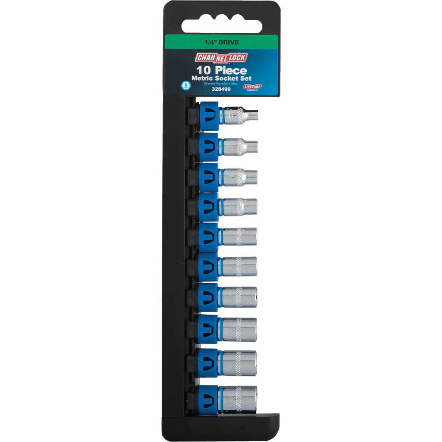 Channellock Metric 1/4 In. Drive 6-Point Shallow Socket Set (10-Piece) Image 7
