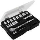 Do it Best Standard 1/4 In. and 3/8 In. Drive 6-Point Shallow Ratchet & Socket Set (24-Piece) Image 1