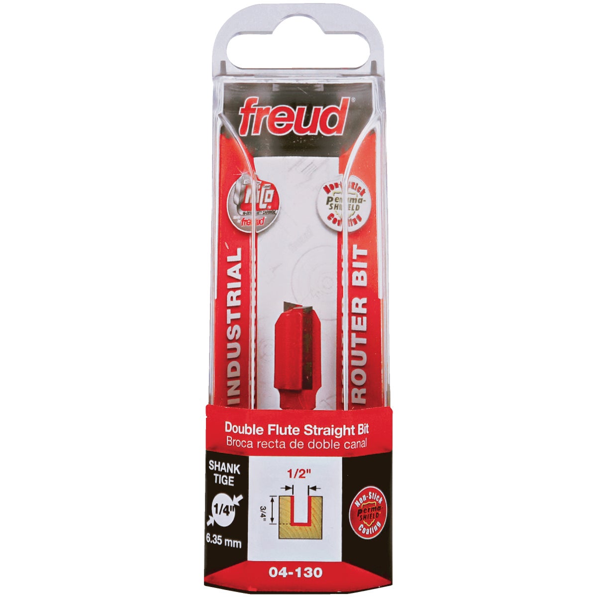 Freud 1/2 In. x 3/4 In. Double Flute Straight Router Bit