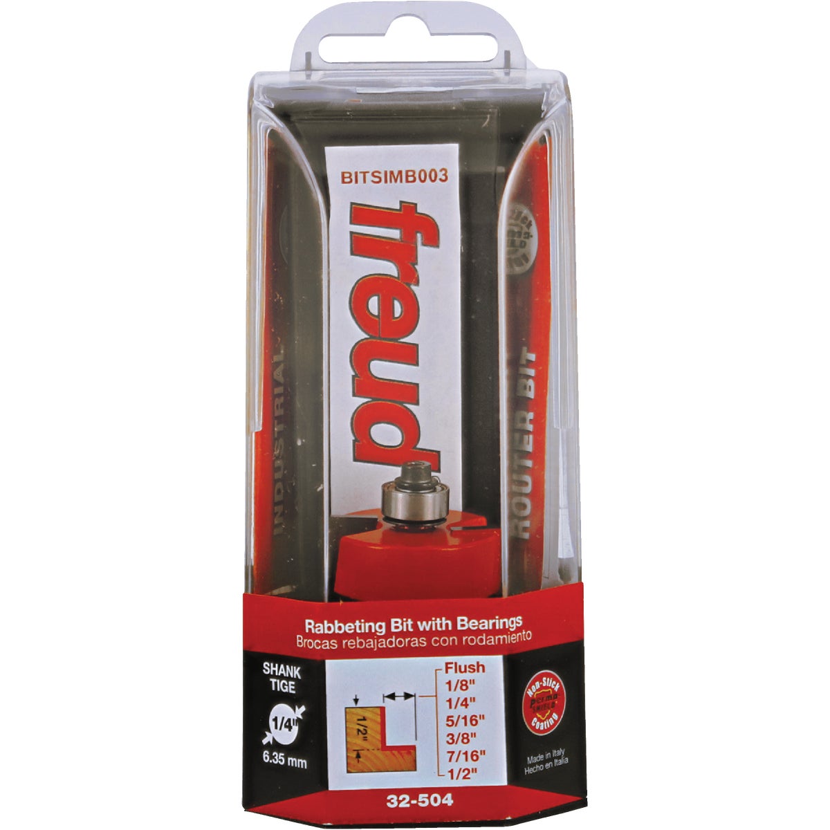 Freud 1/4 In. Shank Rabbeting Router Bit Set with Bearings
