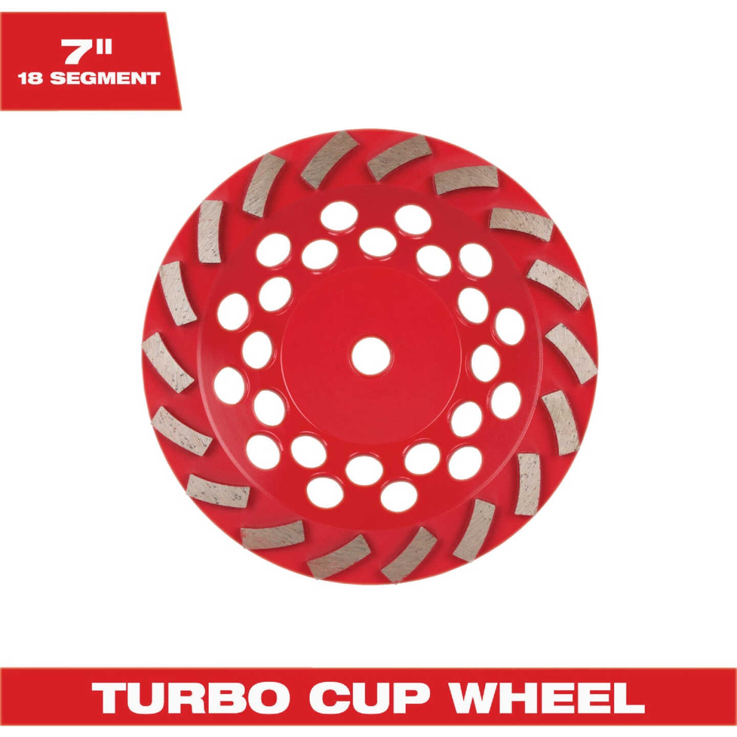 Milwaukee DIAMOND MAX 7 In. Segmented Turbo Rim Diamond Cup Wheel Image 1