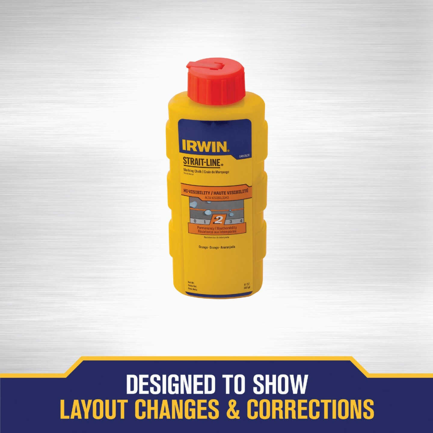 Irwin STRAIT-LINE 8 Oz. Orange Hi-Visibility Chalk Line Chalk Image 4