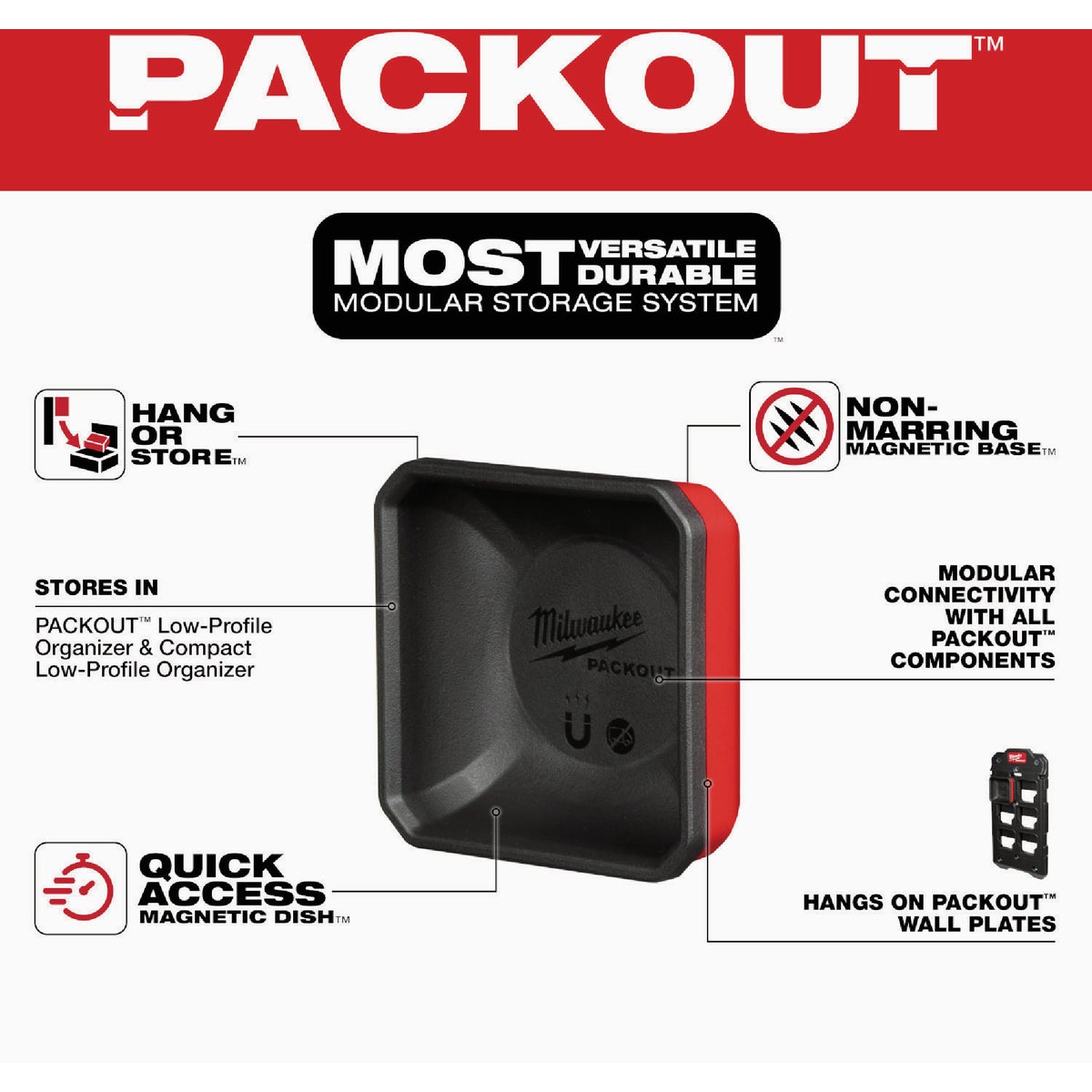 Milwaukee PACKOUT Magnetic Bin Image 2