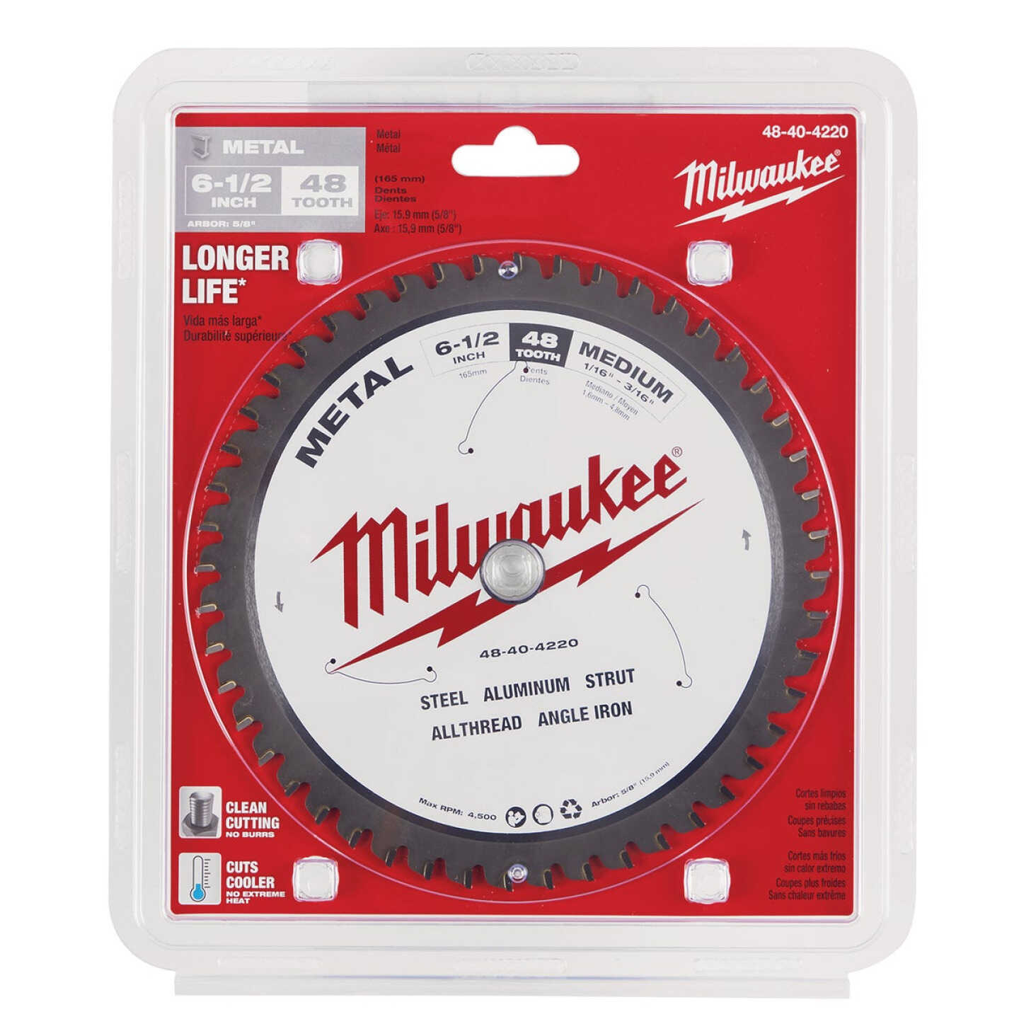 Milwaukee 6-1/2 In. 48-Tooth Metal Circular Saw Blade Image 7