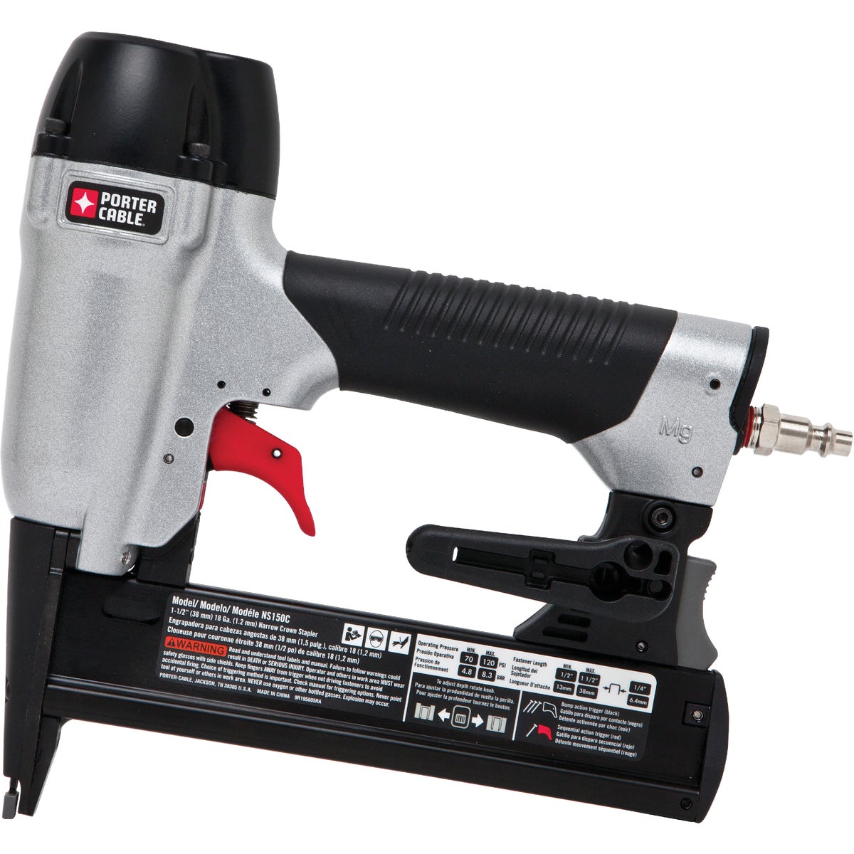 Porter Cable 18-Gauge 1/4-In. Crown 1-1/2 In. Finish Stapler Kit Image 4