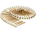 Senco DuraSpin #8 x 2-1/2 In. Square Recess Flat Collated Wood Screws, Yellow Zinc Finish (800 Ct.) Image 1