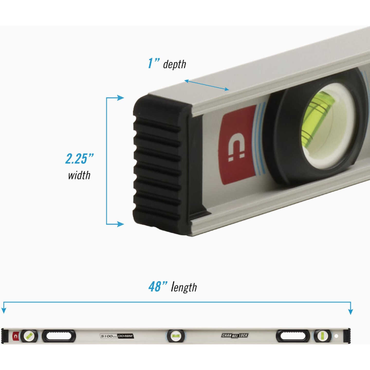 Channellock 48 In. Magnetic I-Beam Level Image 2