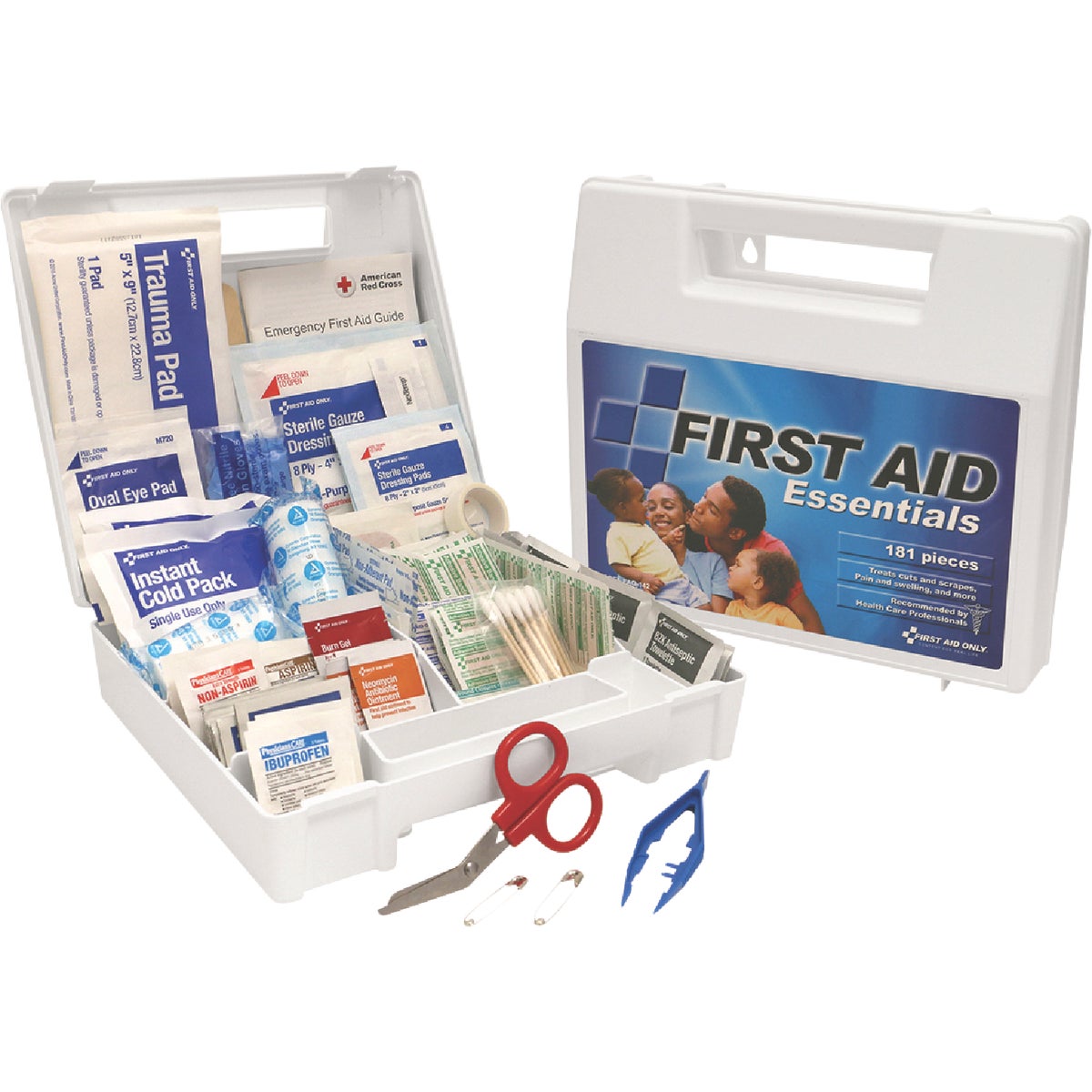 First Aid Only First Aid Kit with Plastic Case (180-Piece) Image 2