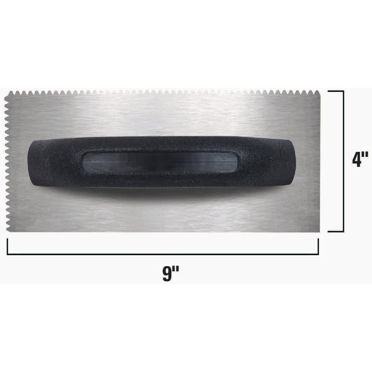 Roberts 9 In. x 1/8 In. x 1/16 In.  Steel Economy Flat Top V-Notched Trowel Image 5