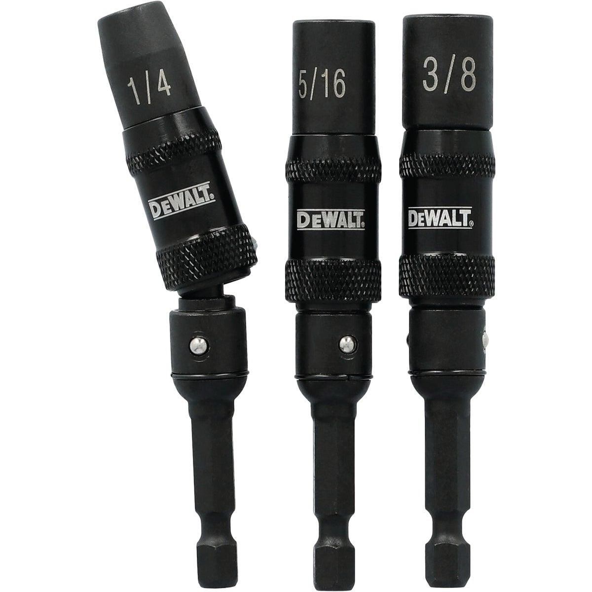 DEWALT Elite Series 1/4 In. Pivoting Impact Nutdriver Bit Set (3-Piece)