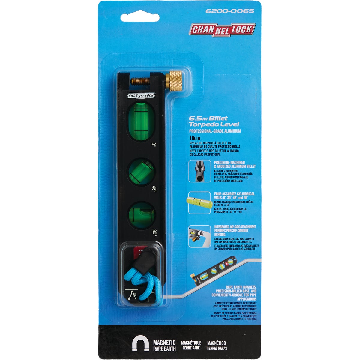 Channellock 6.5 In. Aluminum Magnetic Billet Torpedo Level Image 7