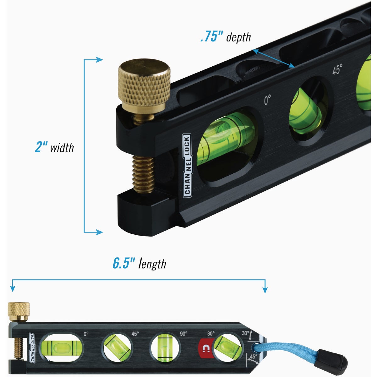 Channellock 6.5 In. Aluminum Magnetic Billet Torpedo Level Image 2