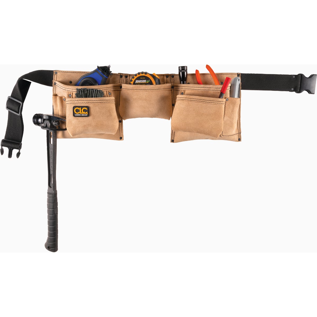 CLC 8-Pocket Suede Leather Heavy-Duty Carpenter Apron Image 2
