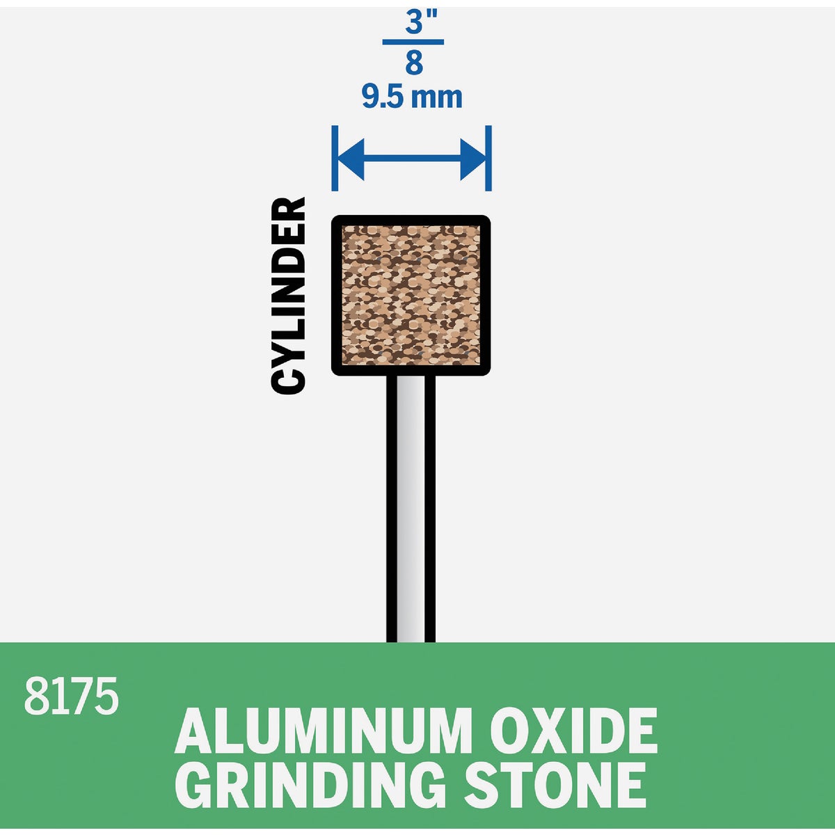 Dremel 3/8 In. 3/8 In. Aluminum Oxide Grinding Stone Image 3