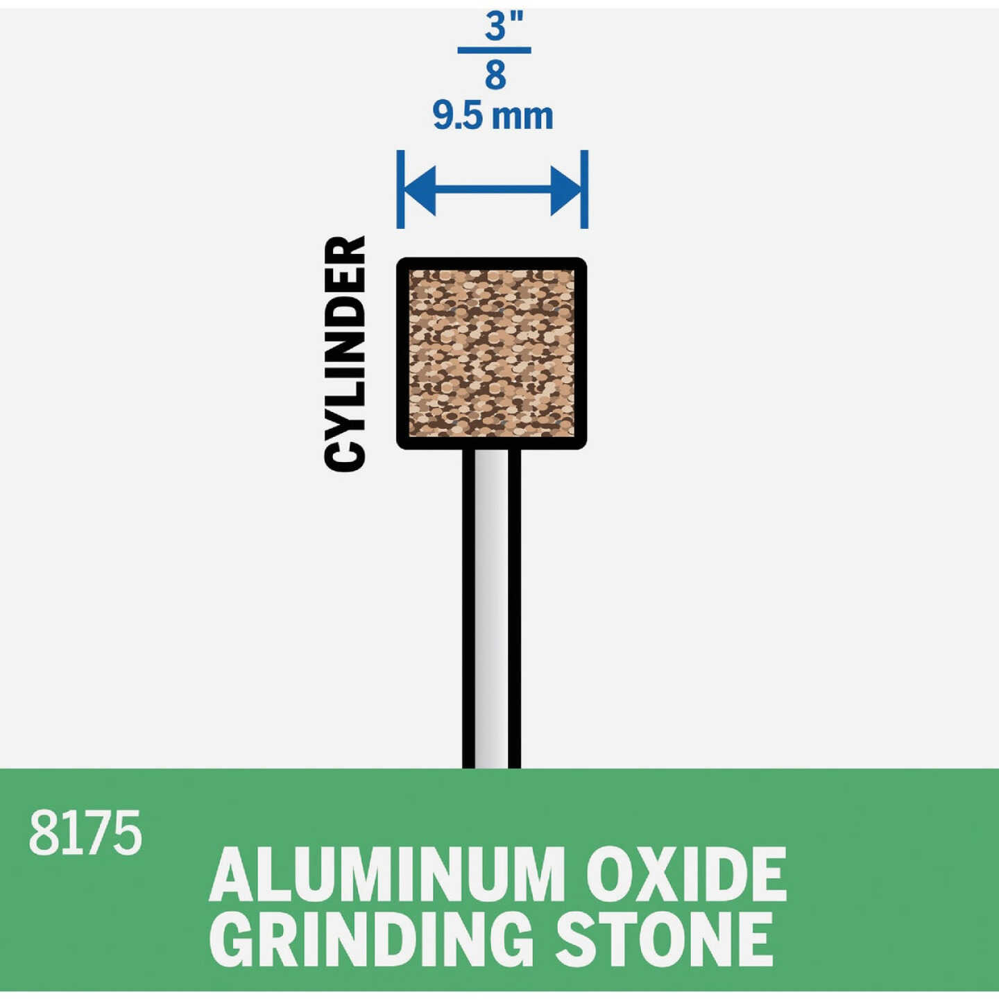 Dremel 3/8 In. 3/8 In. Aluminum Oxide Grinding Stone Image 3