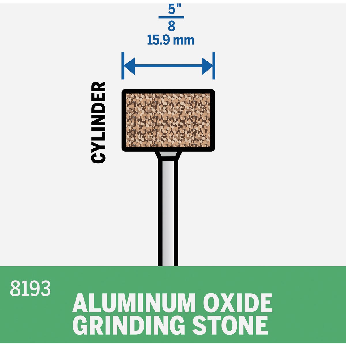 Dremel 5/8 In. 3/8 In. Aluminum Oxide Grinding Stone Image 4