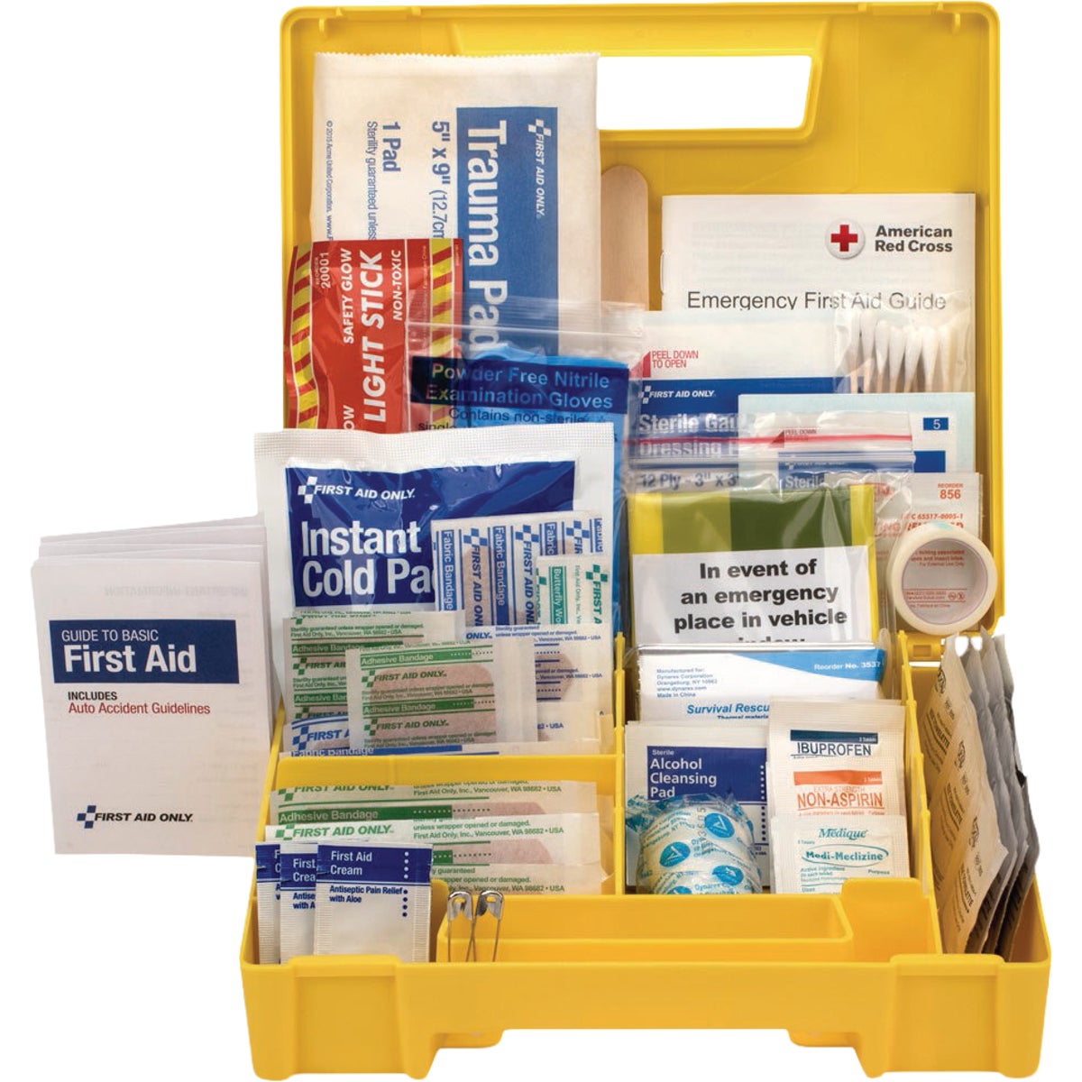 First Aid Only Vehicle First Aid Kit with Plastic Case (138-Piece) Image 2