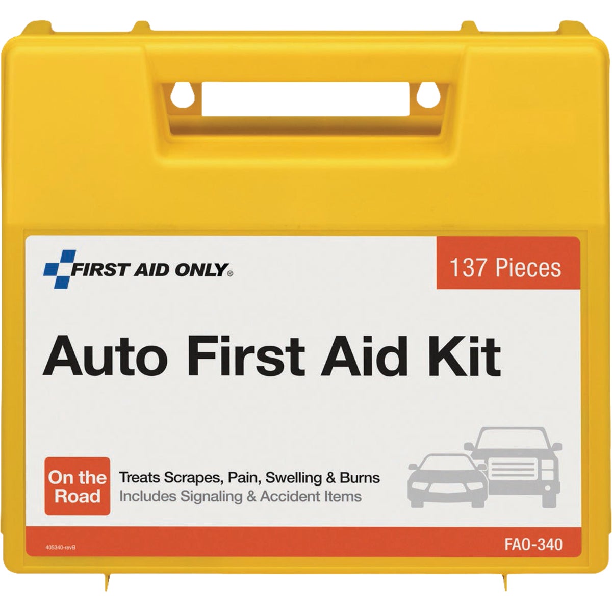 First Aid Only Vehicle First Aid Kit with Plastic Case (138-Piece) Image 1