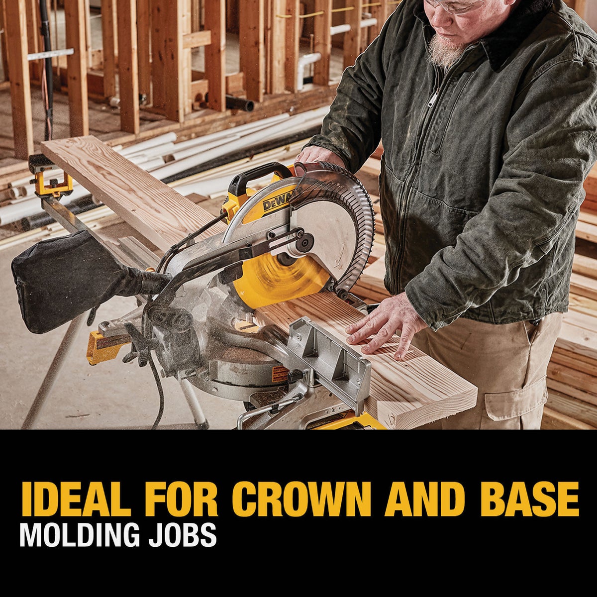 DEWALT 12 In. 15-Amp Single-Bevel Compound Miter Saw Image 7