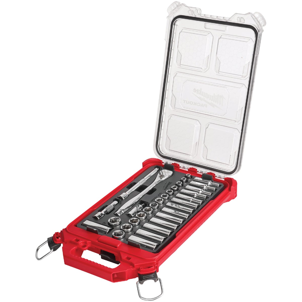 Milwaukee Metric 3/8 In. Drive 6-Point Ratchet & Socket Set with PACKOUT Organizer (32-Piece)