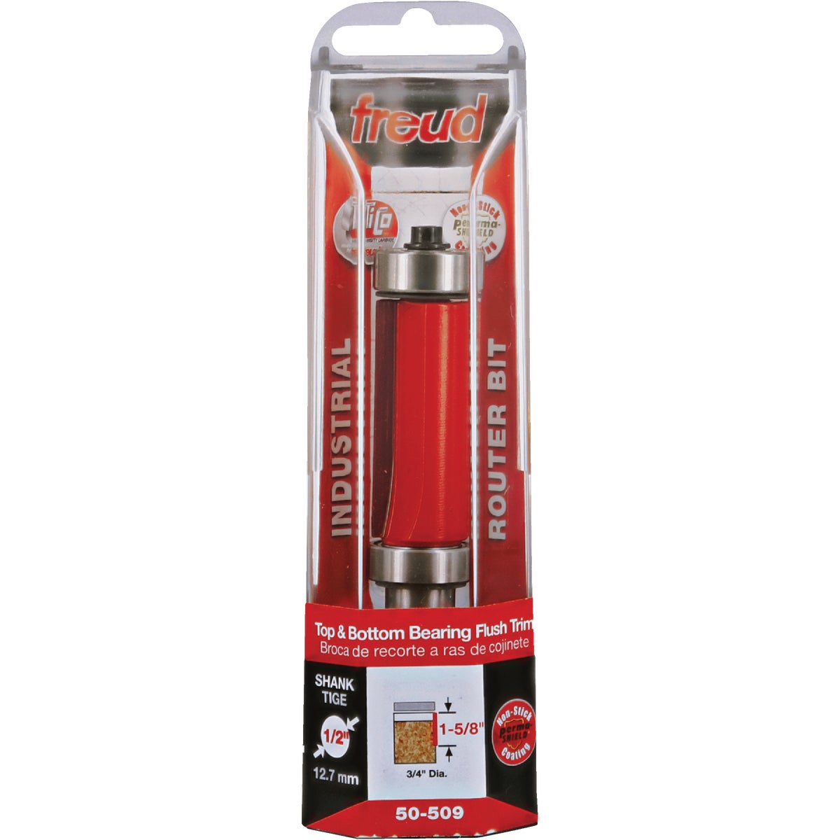 Freud 3/4 In. Top & Bottom Bearing Flush Trim Router Bit