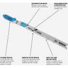 Bosch 3-5/8 In. x 11-14 TPI T-Shank HSS Jig Saw Blade for Metal (5-Pack) Image 2