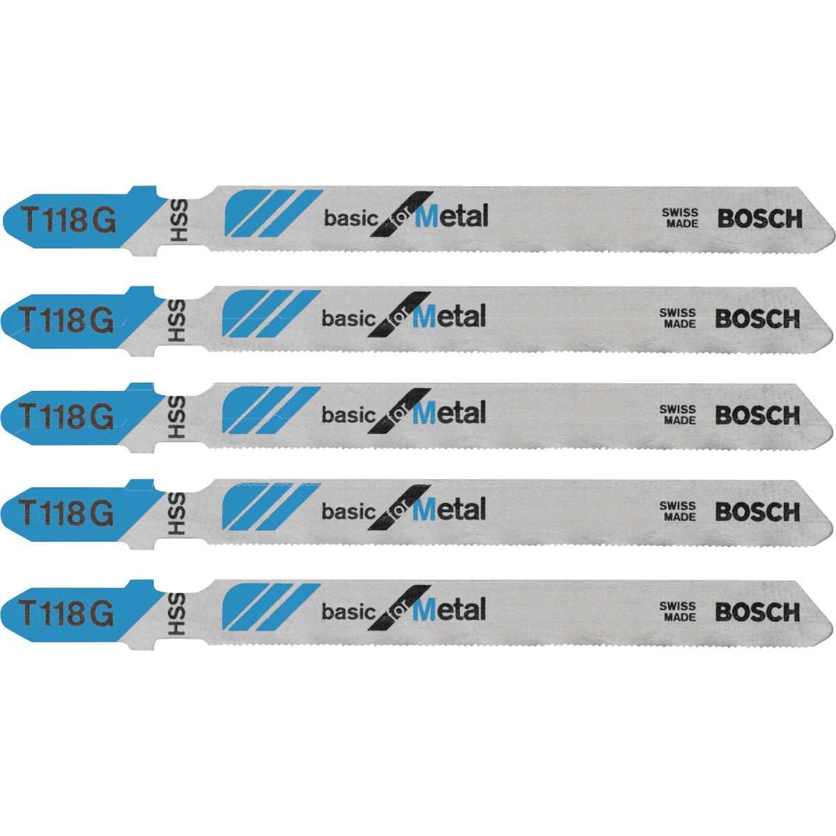 Bosch 3-5/8 In. x 36 TPI T-Shank HSS Jig Saw Blade for Metal (5-Pack) Image 1