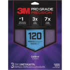 3M Pro Grade Precision 9 In. x 11 In. 120 Grit Sandpaper Sheet with No-Slip Grip Backing (3-Pack) Image 1