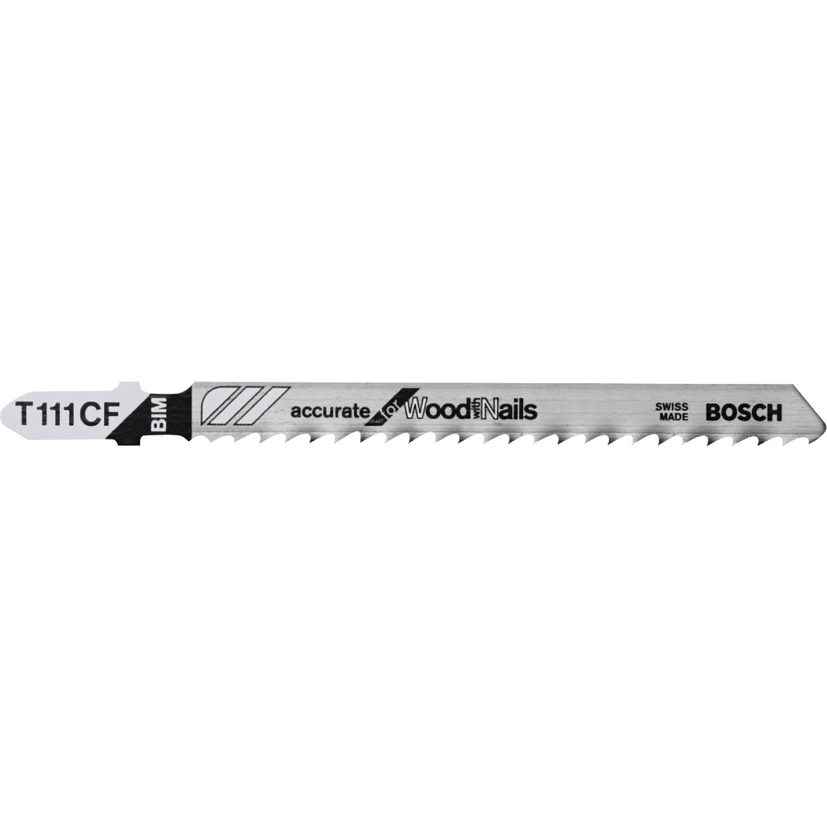 Bosch 4 In. x 8 TPI T-Shank Bi-Metal Jig Saw Blade for Nail-Embedded Wood (5-Pack) Image 1