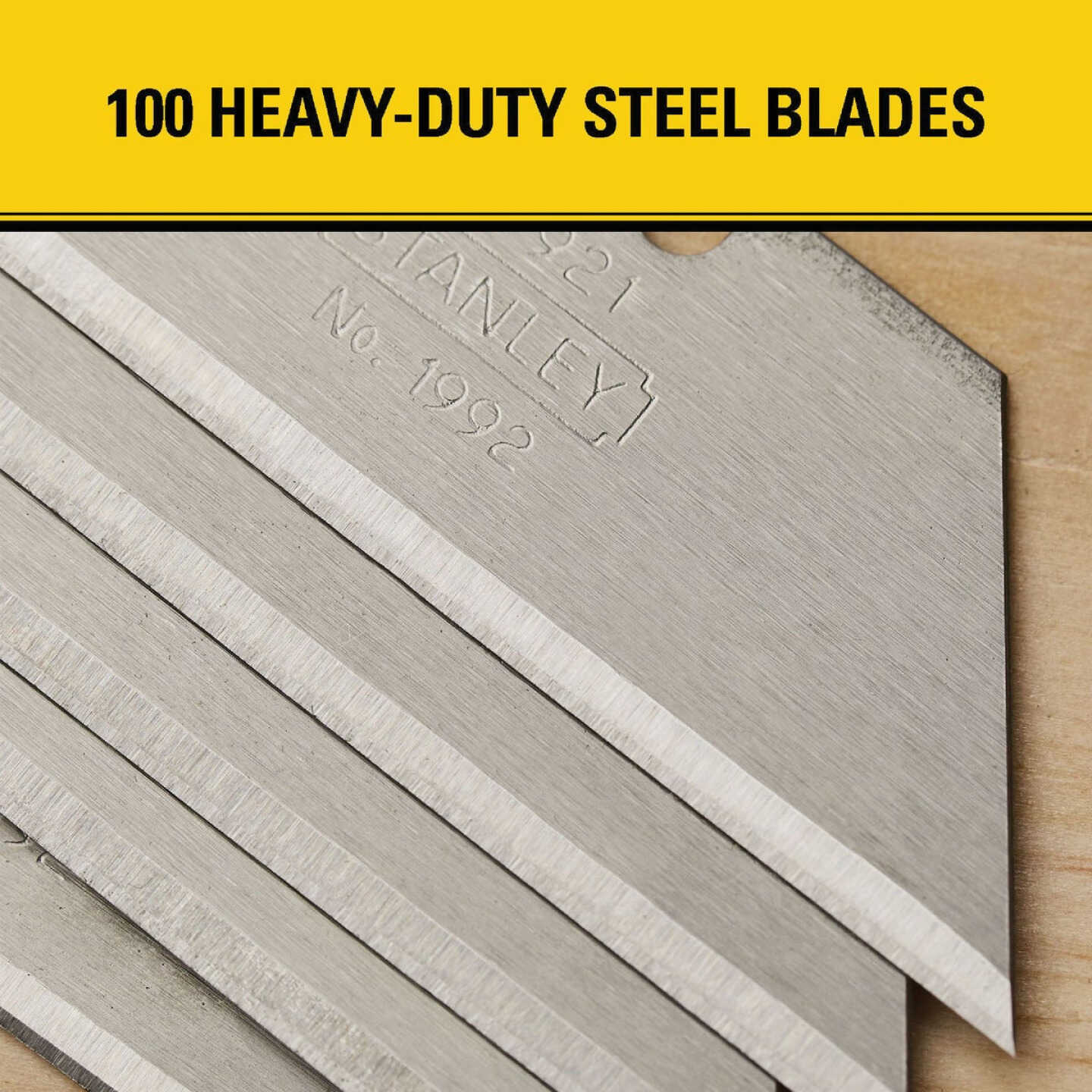 Stanley 2-Point Heavy-Duty 2-7/16 In. Utility Knife Blade (100-Pack) Image 3