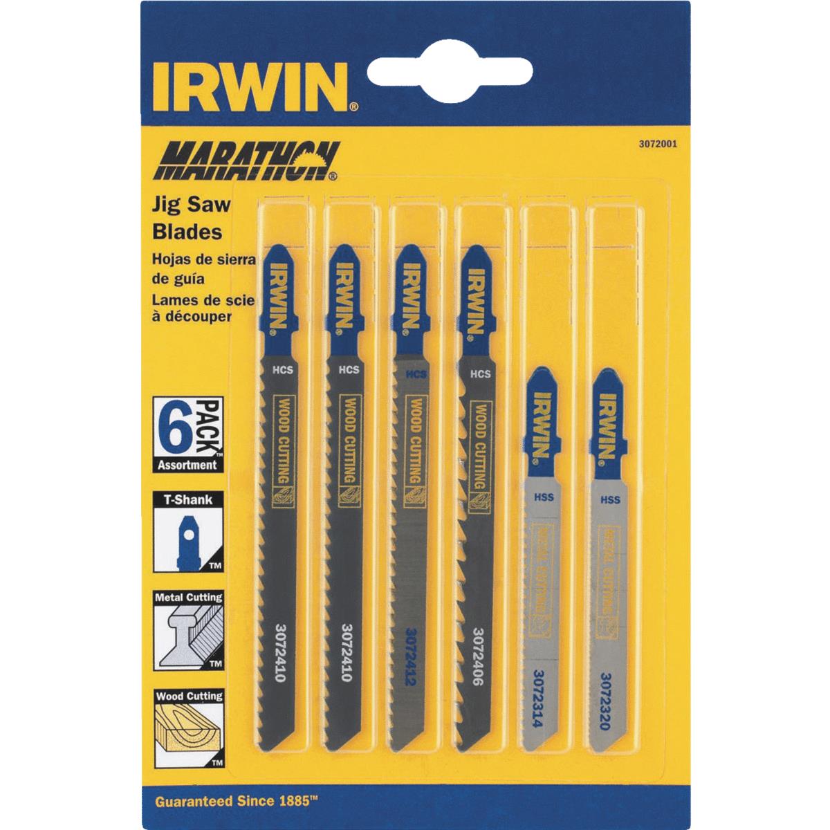6PC T-SHNK JIGSAW BLADES