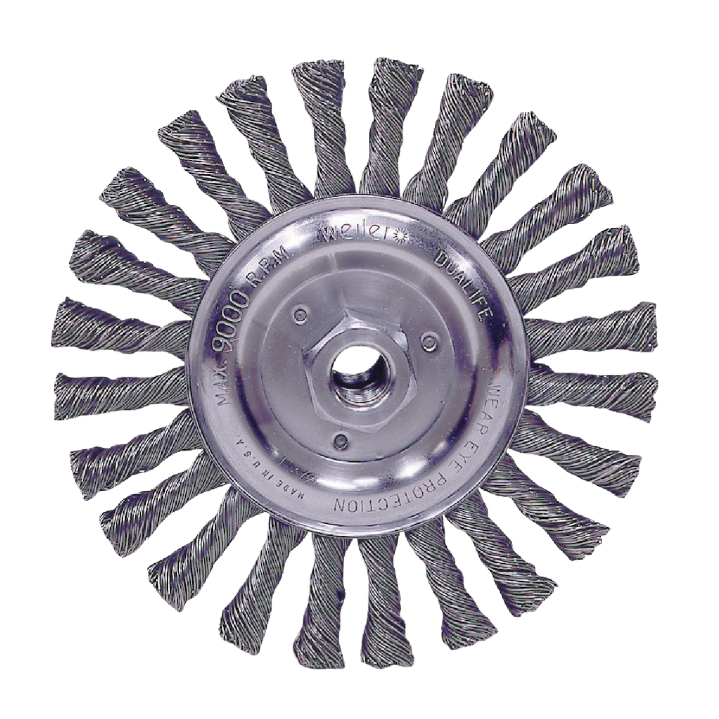 Weiler Vortec 6 In. Stringer Bead 0.025 In. Angle Grinder Wire Wheel Image 1